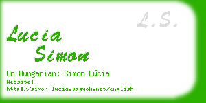 lucia simon business card