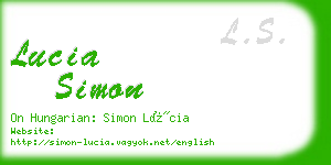lucia simon business card
